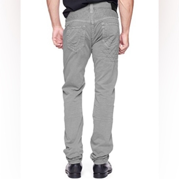 True‎ Religion Men's Dean Geo Quilted Relaxed Taper Jeans Pants Grey Size 31 - Picture 2 of 10